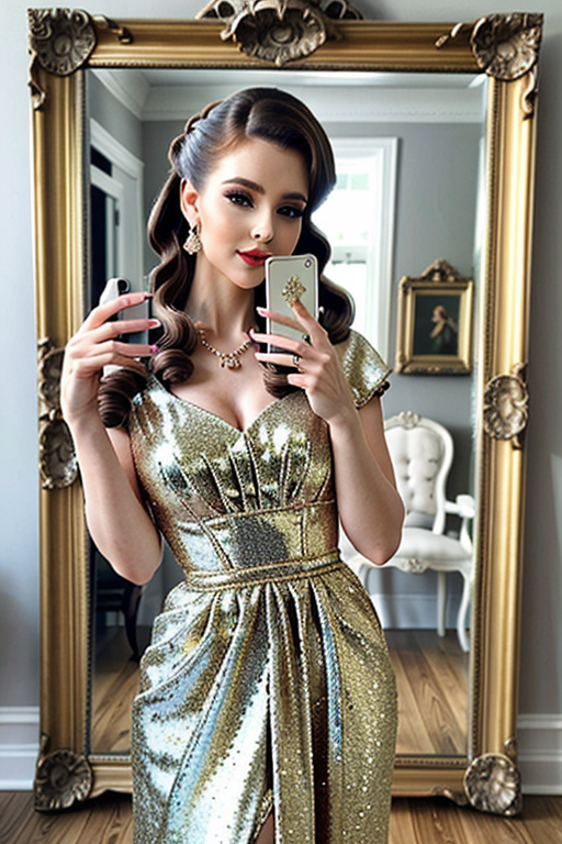 mirror photo poses girl